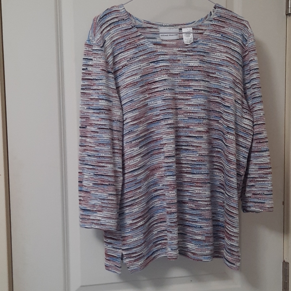 Multicolored Horizontal Thin Striped Top - image 1
